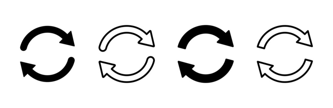 Refresh icon set. Reload icon vector. Update icon.