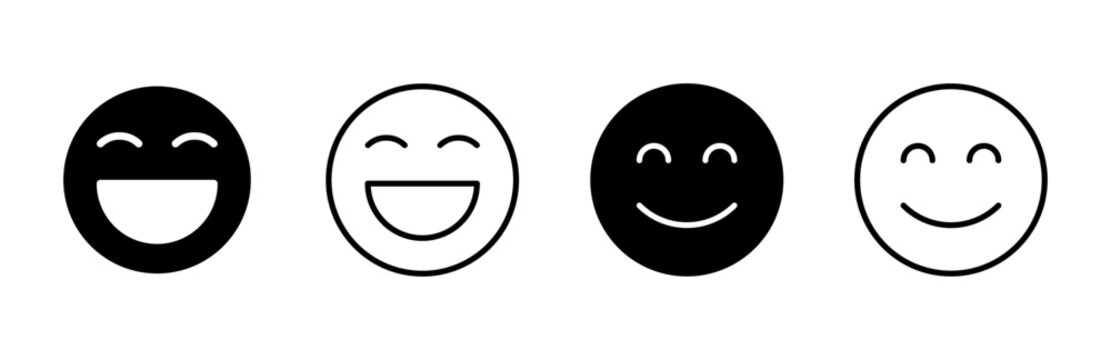 smile icon set. smile emoticon icon. feedback