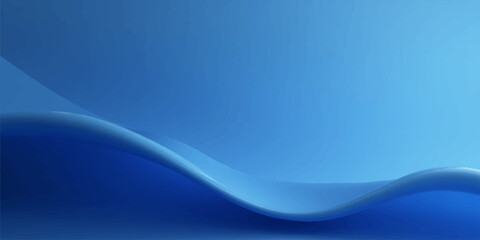 Obraz premium A flowing blue abstract background features a soft wave design with wavy lines and a curved texture to create a modern vector motion pattern for a web wallpaper backdrop