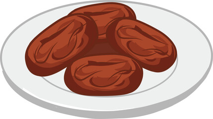 Dates on Plate Illustration