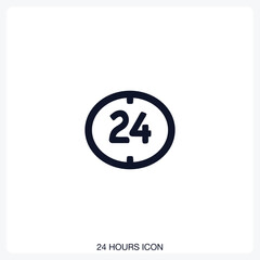 Obraz premium 24 Hours Icon