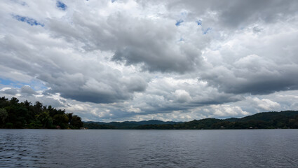 Cloudy Skies Over Lake