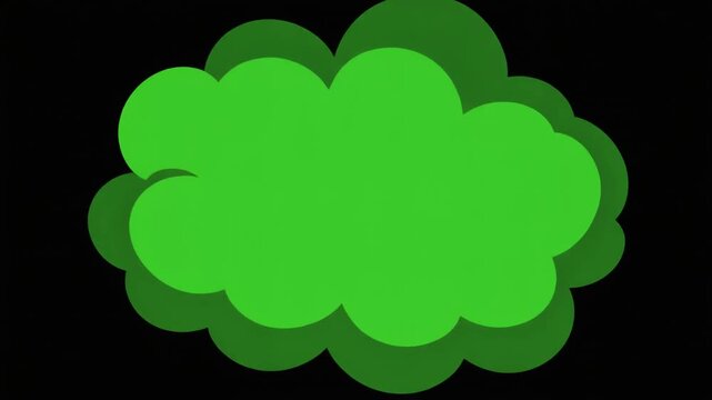 Small Cartoon Smoke Burst Effect on Green Screen