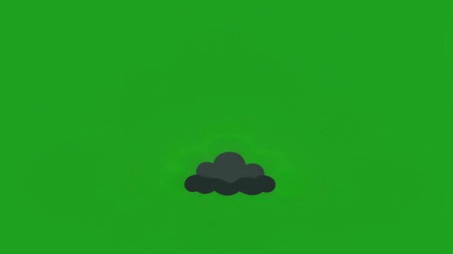 Toon Style Shadow Puff Impact Animation on Green Screen