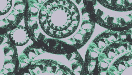 green floral background