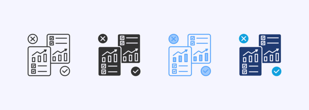 Coping Plan Icon Set Multiple Style Collection