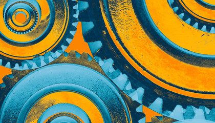 blue and yellow background