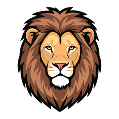 Obraz premium A lion's head with a majestic mane and intense gaze