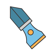 Stylized illustration of a cleaning tool on black background