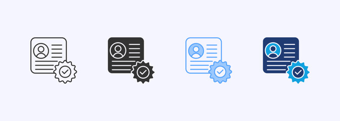 Verification Icon Set Multiple Style Collection