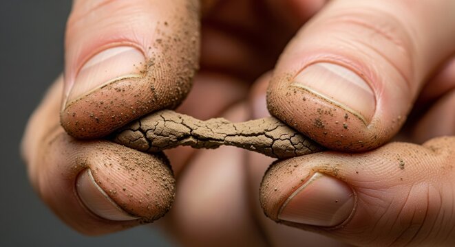 Close Up View of the Soil Ribbon Test