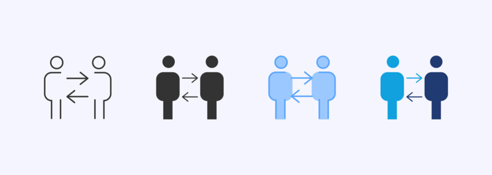 Interaction Icon Set Multiple Style Collection