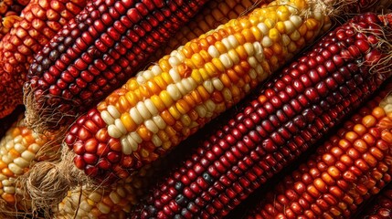 Sweet corns as background, top view