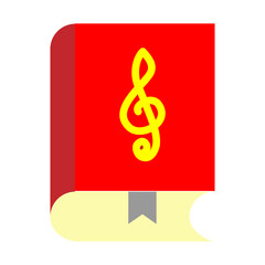 Music Book Vector Flat Icon Design