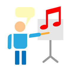 Music Lesson Vector Flat Icon Design