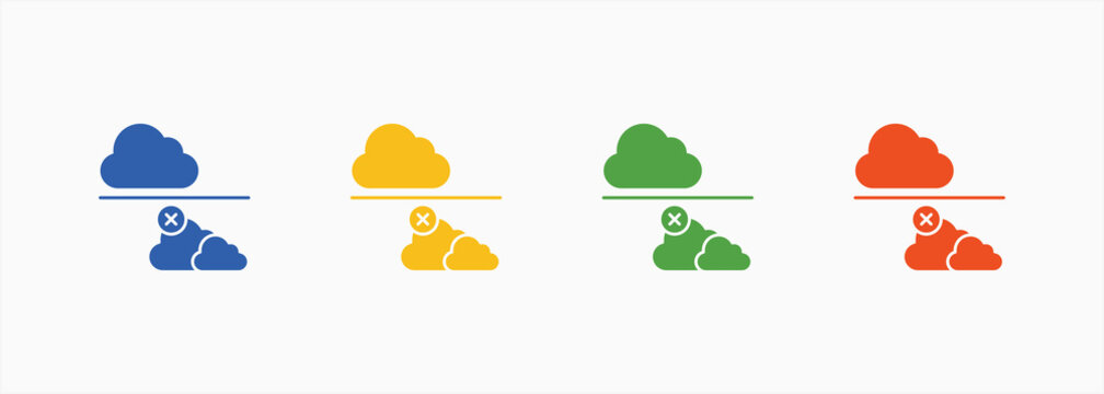 Coping With Rejection Icon Set Color Multiple Style Collection