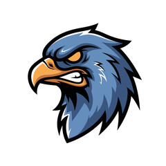 Eagle's Fierce Gaze: A striking illustration of an eagle's head, showcasing a formidable expression of power, authority, and confidence.