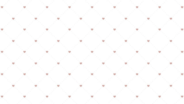Elegant vector wallpaper featuring soft pink heart icons and subtle geometric dotted trellis for romantic wedding theme