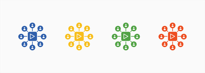 Viral Icon Set Color Multiple Style Collection © Lulis