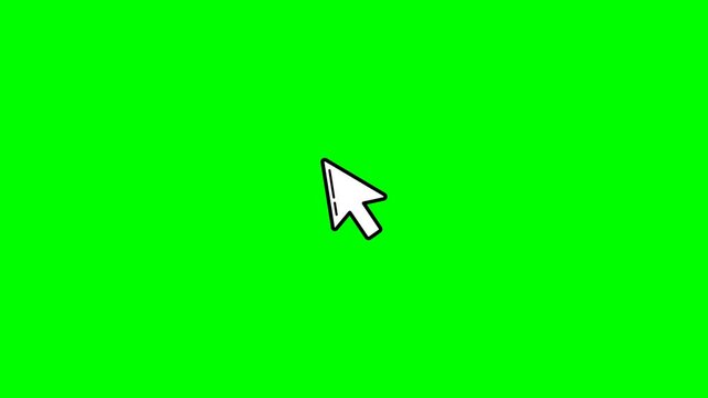 Simple arrow cursor pointer animation isolated on a transparent background, ideal for UI, UX, tutorials, screen overlays, and digital presentations.