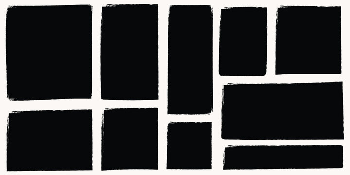 Rough Black Rectangle Frames with Imperfect Edges