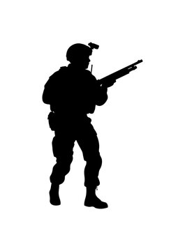 Soldier Silhouette Vector Art