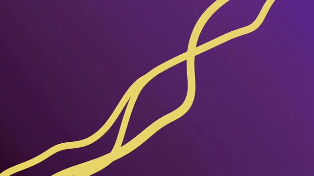 Purple background with intersecting yellow curved lines