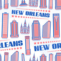 Vector New Orleans seamless pattern