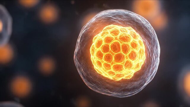 woman egg cell structure 3D Animation