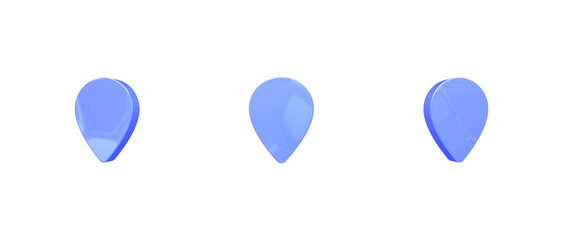 map marker 3D icon isolated on background