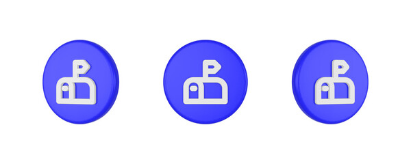 mailbox 3D icon isolated on background