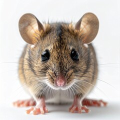 Close-up of a small brown mouse.