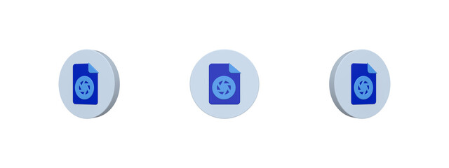 photo file duo 3D icon isolated on background