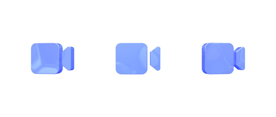 video camera 3D icon isolated on background