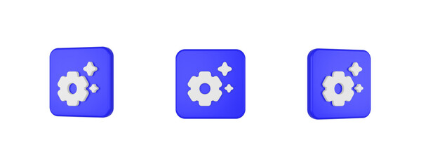 web settings suggest 3D icon isolated on background