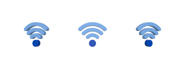 wifi 3D icon isolated on background