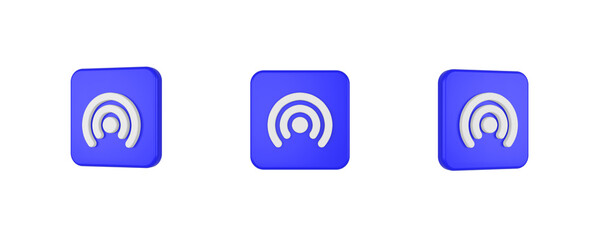 web wifi tethering 3D icon isolated on background