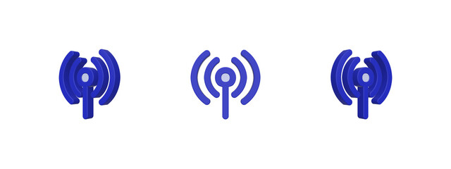 wifi antenna 3D icon isolated on background