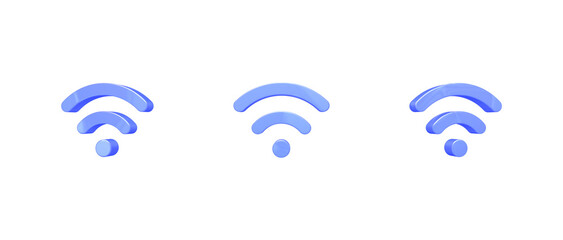 wifi 3D icon isolated on background