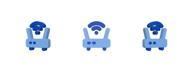 wifi router 3D icon isolated on background