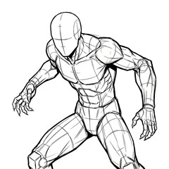 Obsessive pose reaching out with claw hands grasping