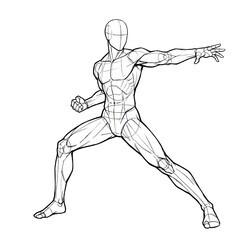 Dynamic lancer pose thrusting with invisible spear
