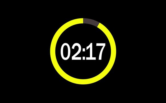 2 minutes 30 second Digital countdown 150 seconds. two minute countdown timer animation. Dynamic 150s Countdown Animation Engaging Timer Visuals for Events 4k video