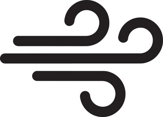 Wind symbol weather sign white background