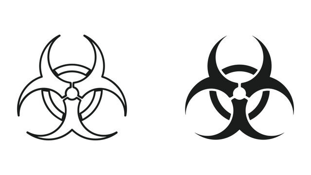 Biohazard symbol icon set