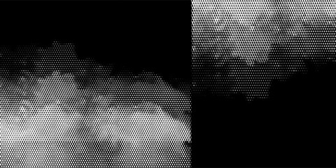 A black background densely scattered with numerous small white dots, resembling a night sky filled with stars.