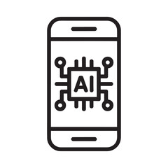 a smartphone with a microchip and ai on the screen