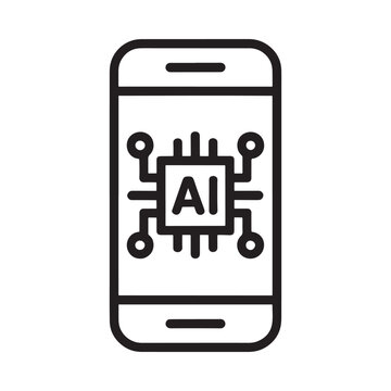 a smartphone with a microchip and ai on the screen