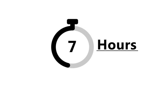 13 Hours timer clock animation. Countdown timer number clock. 