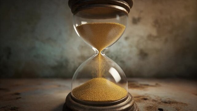 Elegant Sand Timer with Fine Golden Sand for Time Management and Meditation